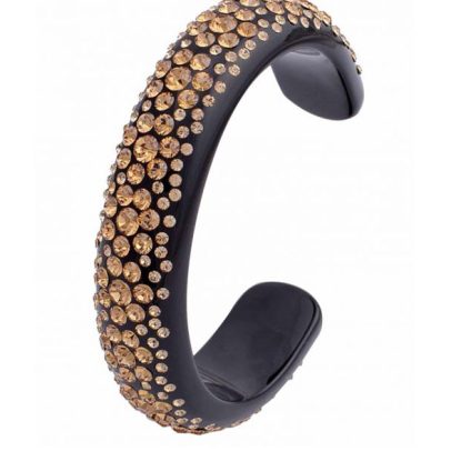 Bellezza Black Acrylic Design Bracelet