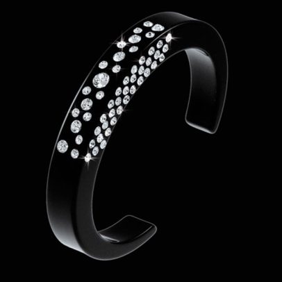 Diva Black Acrylic Bracelet Handmade