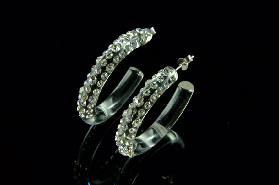 Cre-Ole Transparent Acrylic Earring