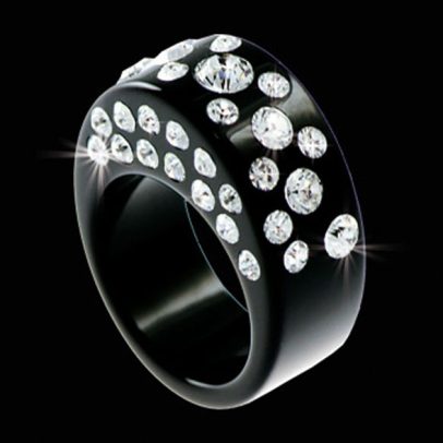 Diva Black Acrylic Ring