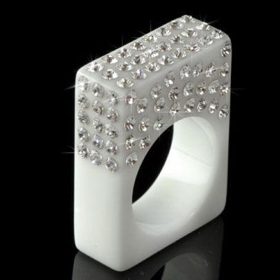 Lux Bianco White Acrylic Ring
