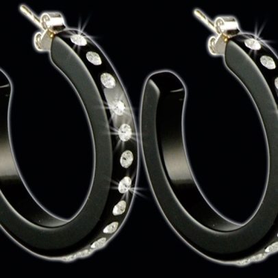 Ole X-Elle Black Acrylic Earring