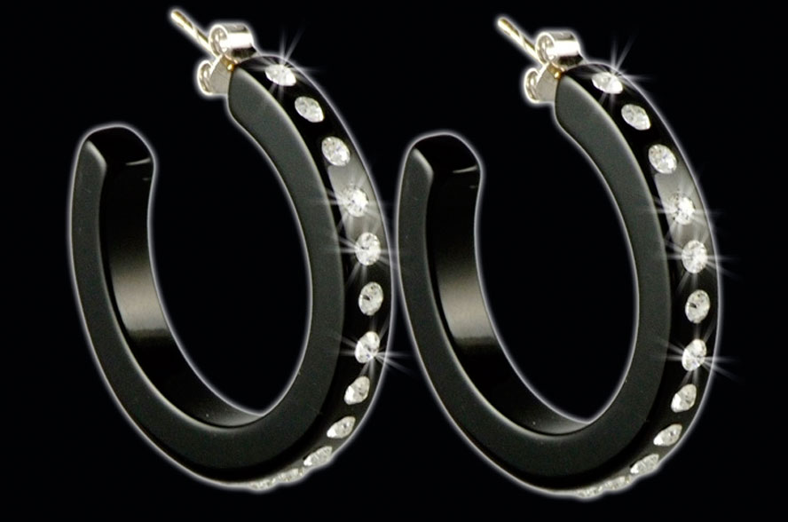 Ole X-Elle Black Acrylic Earring