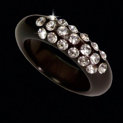 Veretta Black Acrylic Ring