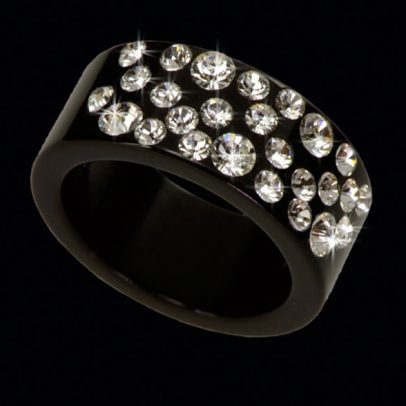 Verona Black Acrylic Ring